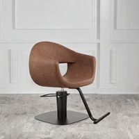 Table de coiffure moderne en fer pliable avec miroir intelligent LED mural pour la coupe de cheveux et la coloration à chaud