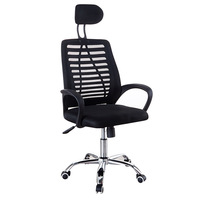 Usine directe bonne qualité chaise de bureau noir maille tissu pivotant chaise tournante personnel ordinateur chaises de bureau à domicile