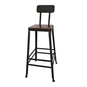 Design moderno in legno massello per il tempo libero in ferro arte tavolo da Bar Set per il latte negozio di tè tavolo alto vicino alla finestra balcone lungo tavolo sedia da tavolo - Product Image 6