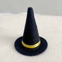 YISUGAR Halloween Décoration Accessoires Mini Non-tissé Noir Sorcière Chapeaux Chapeau pour Elf Poupées Décoration