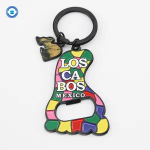 Accessori portachiavi apribottiglie Souvenir colorati personalizzati con logo personalizzato a forma di piedini portachiavi