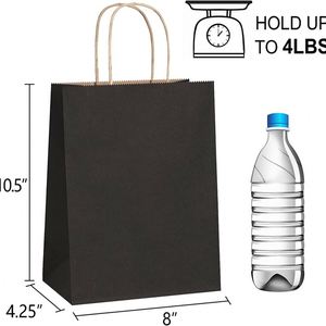 Bolsas de Papel Kraft con Asas, Tamaño Mediano, Reciclables, para Regalos, Manualidades, Fiestas, Cumpleaños, Detalles, Festivales - Product Image 2