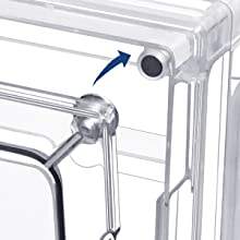 Shoe Storage <b>Box</b> Stackable Plastic Shoe <b>Box</b> with <b>Clear</b> Door <b>Display</b> Sneakers, Front Opening Shoe Organizer, Hard Plastic Shoe St - Product Image 4