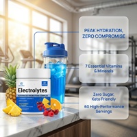 Qbioflex Promotion : Poudre d'électrolytes pour l'hydratation avec vitamines et minéraux – Complément alimentaire