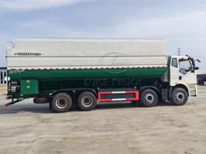 Camión de transporte de polvo a granel de cuatro ejes, camión de distribución de alimento para ganado, camión de transporte de alimento para pollos de granja, utilizado para el transporte de granos. - Product Image 6