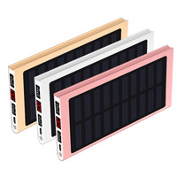 Portable 10000mAh Affichage Numérique Solaire Chargeur Rapide Ultra-Mince Polymère Power Bank Japon 10000mah Populaire pour Sa Pratique