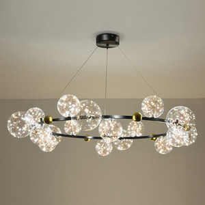 Modern Design Pendant Lamp Decorative Romantic Luxury Chandelier <b>Light</b> for Living Room <b>Dining</b> Glass Chandelier Ceiling Lighting - Product Image 5