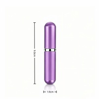 Offre Spéciale – Flacon de Parfum Rechargeable 3ml 6ml avec Bouchon Coulissant, Coque en Aluminium Mat, Cœur en Verre, Finition Métallique, Luxe et Voyage