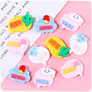 Resin <b>Craft</b> Alphabet Bubble Speech Decor For Diy Home Decoration Cartoon Artistic Hand Painted Irregular Shape - Product Image 2