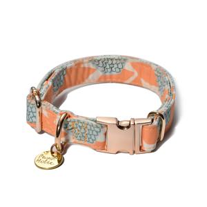 XS moderno y elegante collar de perro con cierre de hebilla de árbol de níspero con campanas cómodas luces personalizadas de algodón suave duradero de lujo - Product Image 2