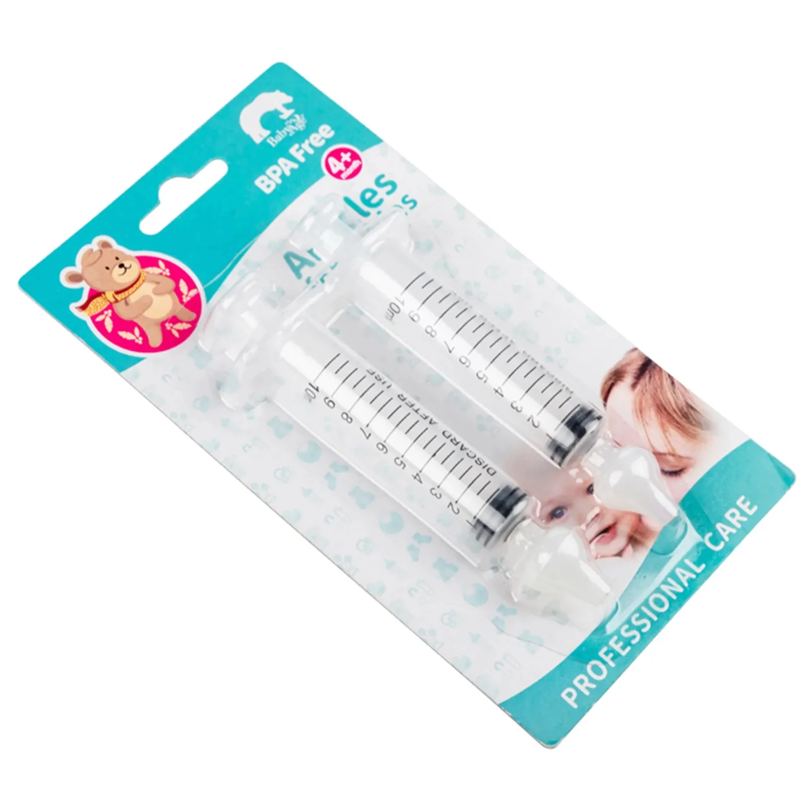 2PCS Set 10ml baby cleaning syringe needle tube baby nasal washing device baby nasal irrigator