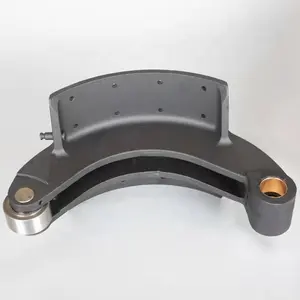 Truck Brake System Parts Casting Steel Brake Shoe With Pin Bush For Benz