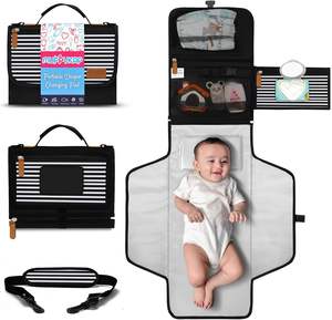Échantillon gratuit, tapis à langer multifonctionnel imperméable pour bébé, sac à langer pliable pour bébé nouveau-né, tapis de voyage - Product Image 1