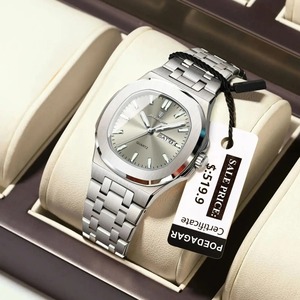 <span class=keywords><strong>Reloj</strong></span> POEDAGAR 792, Nuevo y <span class=keywords><strong>Original</strong></span> para Mujer, Luminoso, con Fecha, Semana, Cuadrado, <span class=keywords><strong>Reloj</strong></span> de Cuarzo de Acero Inoxidable para Mujer - Product Image 1