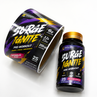 Étiquettes personnalisées pour bouteilles de compléments nutritionnels, autocollants adhésifs, logo, vinyle imperméable BOPP, impression d'emballages pour pots de protéines en poudre