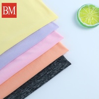 Tissu DTY haute élasticité en polyester et élasthanne, doux, respirant, effet soie de lait, teint uni, pour vêtements de sport et d'extérieur estivaux