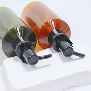 Fast Shipping Wholesale Empty Press Pump Body <b>Oil</b> <b>Bottles</b> 200ml Amber Color <b>Oil</b> Dispenser Plastic <b>Bottle</b> for <b>Oil</b> - Product Image 2