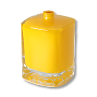 Bouteille de parfum Usine directe Offres Spéciales voiture verre dépoli pompe vaporisateur couleur rectangle carré 50ml jaune 100ml bouteille de parfum