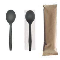 Ensemble de couverts biodégradables et compostables de couleur personnalisée, adaptés aux aliments, pour le camping et le marché