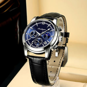 Reloj Cronógrafo POEDAGAR 8058 para Hombre, Reloj Masculino Simple, Correa de Acero Resistente al Agua, Relojes Personalizados de Aleación, Relojes de Pulsera Unisex - Product Image 2