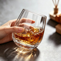Verre à eau sans pied, verre à bière, verre highball, verre tumbler, design rayé créatif Ocean Hotsale, 260ml, 360ml, 380ml, vente en gros