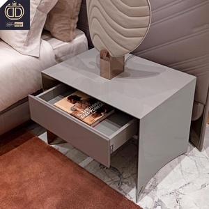 High End Villa Modern Luxury Upholstered Bedroom <strong>Sets</strong> Dark <strong>Purple</strong> Leather Up-holstered <strong>Beds</strong> - Product Image 5