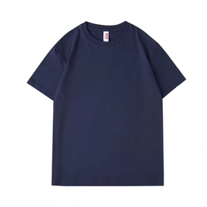 เสื้อยืดคอกลมแขนสั้นผู้ชาย ผ้าฝ้าย 100% สกรีนโลโก้ได้ สไตล์ลำลอง ลายเรียบ ผ้าถัก ระบายอากาศ แห้งเร็ว - Product Image 1