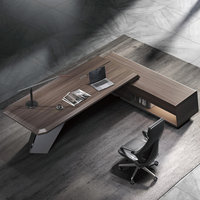 Bureau de direction en L extra large IULTRA, moderne, modulaire, réversible, populaire, faible MOQ, élégant, en bois, nouveau design