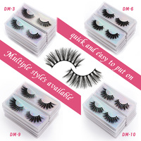 Cils artificiels de haute qualité faits à la main en PBT, style européen et américain, réutilisables, 1 paire/paquet pour un effet bouclé tridimensionnel