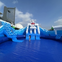 Parc aquatique gonflable Ceyu pour projets commerciaux de location, installations de divertissement extérieur, château gonflable avec toboggan et piscine