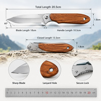 Couteau pliant portable à lame tranchante haute dureté pour la survie en plein air, le camping et la découpe de fruits, couteau pliant à griffes d'aigle