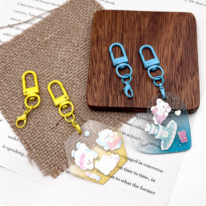 Candy Colored U Shape Hook Keychain Alloy Sweet Style DIY Bag Accessory - Product Image 1