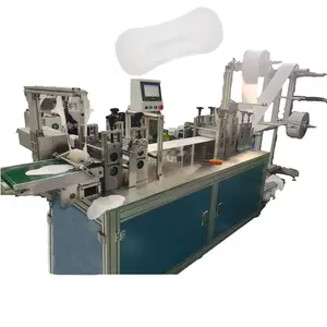 OEM Low Cost Semi Totalmente Automático Biodegradável Sanitária Guardanapo Pads Manufacturing Making Machine Equipment Para Mulher Senhoras