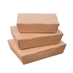 Kraft Lunch Paper Box Fast Food Take Away Food Delivery Packing Box