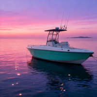 Bateau de pêche rapide à console centrale en fibre de verre de 20 pieds avec télécommande pour divertissement familial, 8 personnes, vente en gros