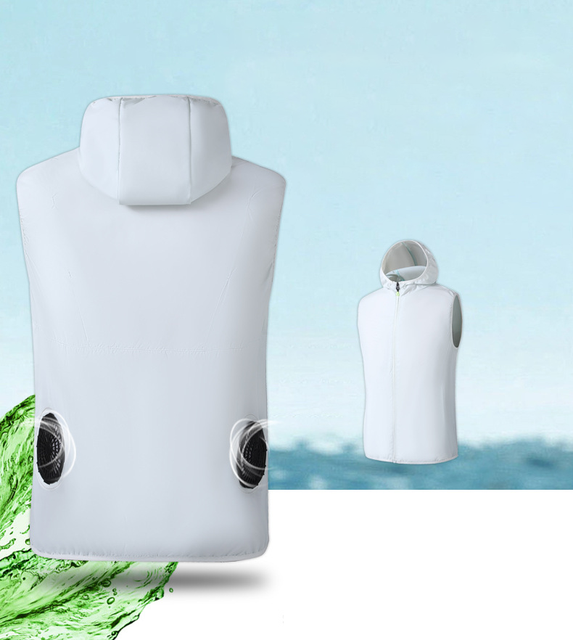 Dericsson Summer Cooling Vest Outdoor Activities Sun Protection Hiking Clothing Built-in Fan Air Conditioning Refrigeration