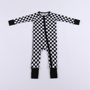 Bán buôn tùy chỉnh in tre dễ thương sơ sinh bé gái Romper zippies quần áo <span class=keywords><strong>Set</strong></span> bé đồ ngủ tre - Product Image 4