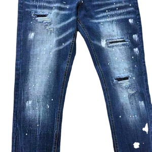 <span class=keywords><strong>Jeans</strong></span> da <span class=keywords><strong>Uomo</strong></span> <span class=keywords><strong>Slim</strong></span> Fit a Gamba Larga, Stile Vintage, <span class=keywords><strong>Vita</strong></span> Alta, Strappati, Effetto Invecchiato, Ricamati, Streetwear - Product Image 3
