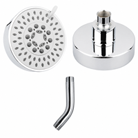 Pommeau de douche professionnel chromé avec tuyau rétractable auto-enroulant et support mural pivotant à 360° pour salle de bain d'hôtel