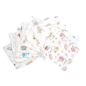 Serviette de bain pour bébé en gaze 100 % coton six couches Kim Ryan 25x25cm 30x30cm, douce et absorbante pour le bain des enfants - Product Image 4