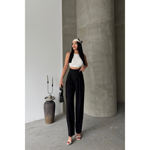 กางเกงขายาวสีดำสำหรับผู้หญิงแบรนด์ดีไซเนอร์ - Product Image 3