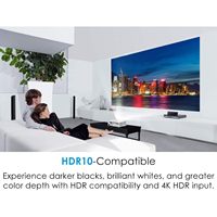 Projecteur laser à courte focale Optoma GT1090HDRx 4K HDR pour cinéma maison et jeux, fonctionnement sans lampe pendant 30 000 heures