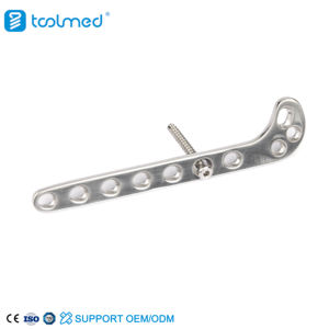 2.7mm pelat kompresi dokter hewan SS <span class=keywords><strong>Distal</strong></span> <span class=keywords><strong>Femoral</strong></span>, sistem implan hewan ortopedi plat tulang hewan 10 lubang kiri - Product Image 1