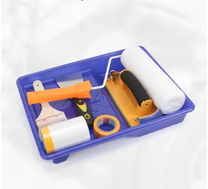 KAFUWELL EM4319 Paint Roller Brush Set with Sticks Paint Roller Quickly Decorate Runner Tool Painting Brush Set