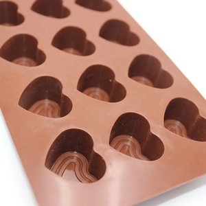 Heart-Shaped Silicone Chocolate <b>Mold</b> Valentine's Day Non-Stick Flexible for <b>Cake</b> Sustainable Kitchen Baking Tool - Product Image 3