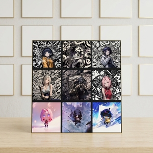 DM Wholesale Ninja Shinobi Anime Square Shikishi Art Board 15x15cm Blind Box 150 Pack Master Carton Retail Toy Supply - Product Image 1
