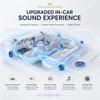 Amplificador de Audio para Automóvil Clase D de 4 Entradas y 8 Salidas, Amplificador de Potencia de Audio Profesional DSP con Entrada de Alto Nivel y Salida RCA