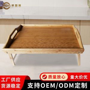 Simple bamboo bed tray small table, bamboo dormitory laptop table, lazy desk manufacturer wholesale - Product Image 5