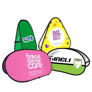 Taşınabilir Çift Taraflı Hafif Üçgen Kenarlı Yol Levhası Açılır Çerçeve Afiş Baskı Logosu ve Resim - Product Image 6