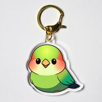 Porte-clés en acrylique Kawaii animaux arc-en-ciel, breloque personnalisée mignonne et colorée, étiquette transparente découpée, porte-clés